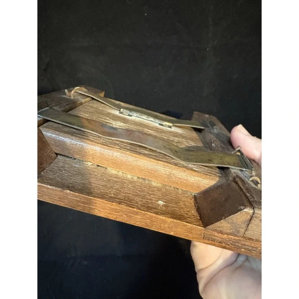 Antique Wood Contact Printing Frame Christmas textile Split Back Print Frame